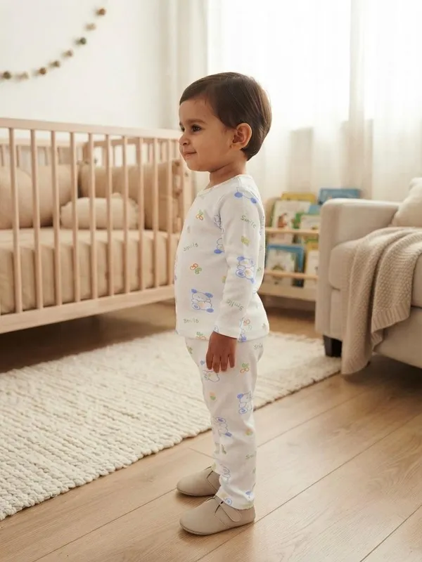 White_Bamboo_Bunny_Print_Night_Suit_For_Babies