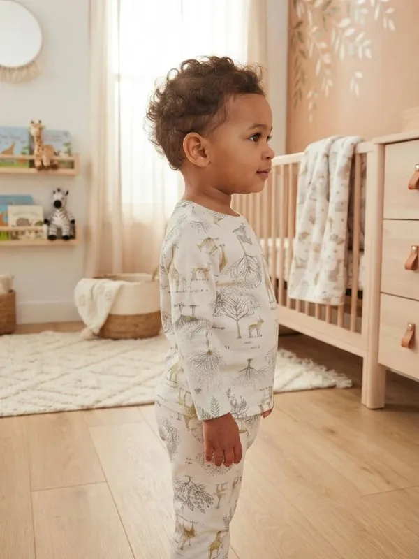 White_Bamboo_Jungle_Print_Night_Suit_For_Babies