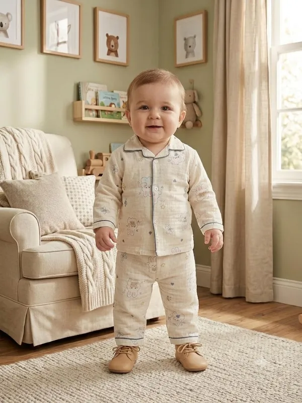 Cream_Muslin_Relaxed_Fit_Animal_Print_Night_Suit_For_Babies