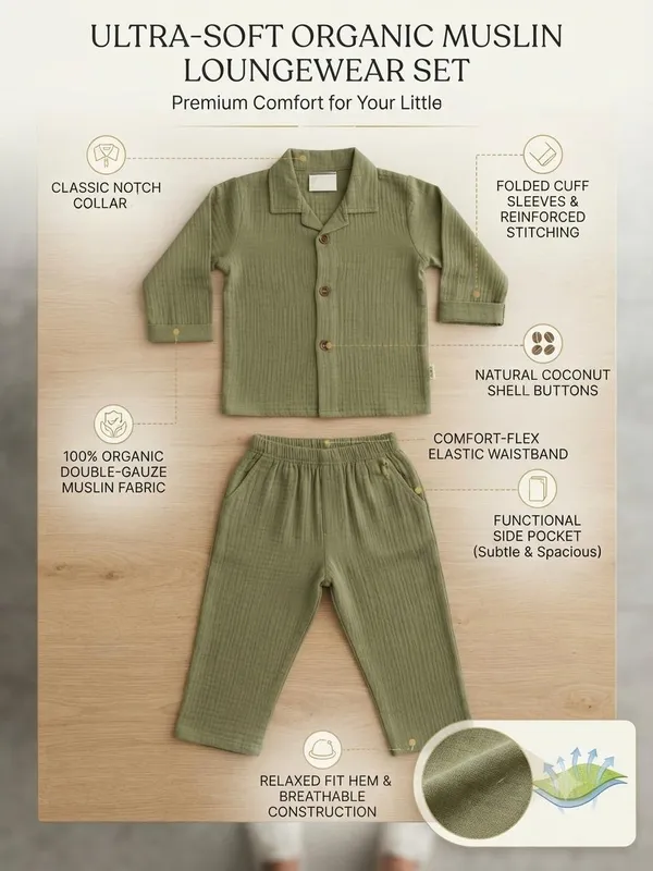 Olive_Cotton_Relaxed_Fit_Co_Ord_Set_For_Babies