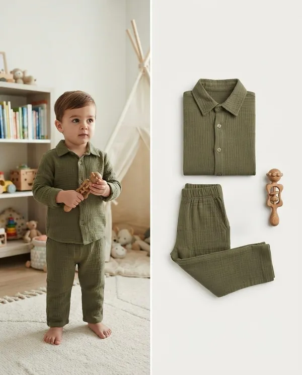 Olive_Cotton_Relaxed_Fit_Co_Ord_Set_For_Babies