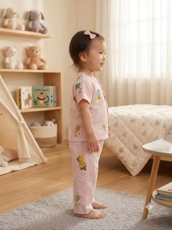 Pink_Muslin_Relaxed_Fit_Character_Print_Night_Suit_For_Babies