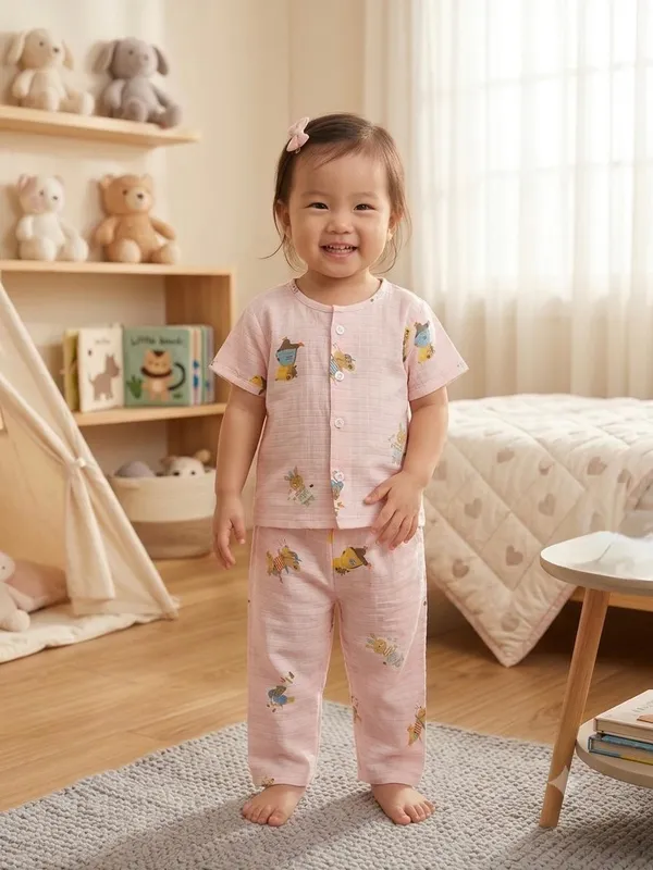 Pink_Muslin_Relaxed_Fit_Character_Print_Night_Suit_For_Babies