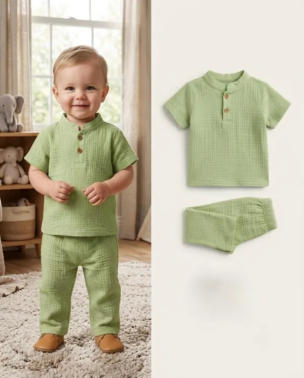 Green_Cotton_Relaxed_Fit_Co_Ord_Set_For_Babies