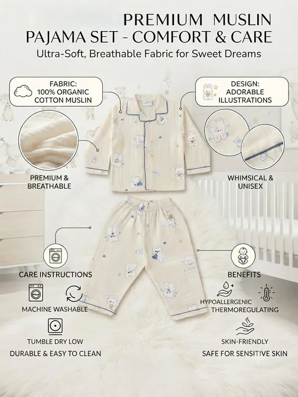 Cream_Muslin_Relaxed_Fit_Animal_Print_Night_Suit_For_Babies