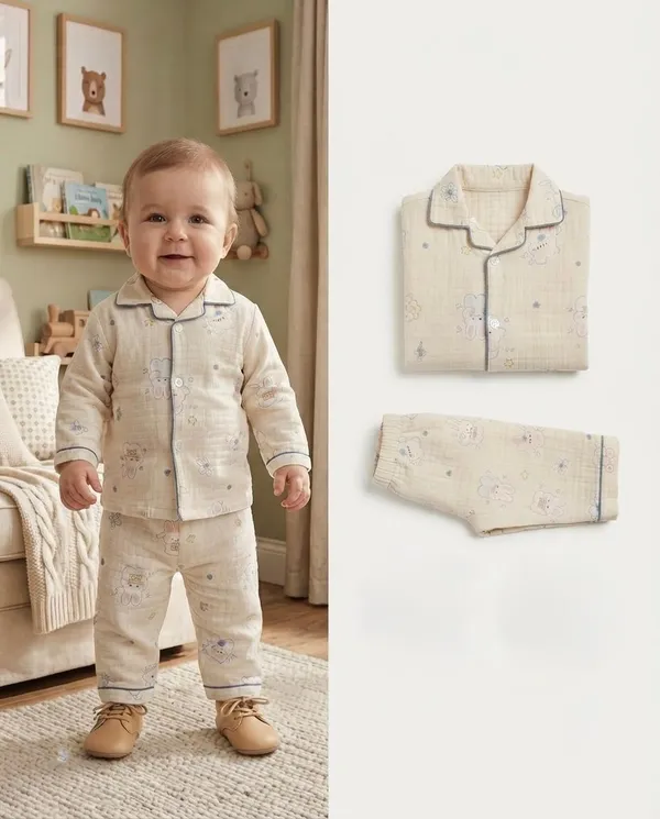 Cream_Muslin_Relaxed_Fit_Animal_Print_Night_Suit_For_Babies