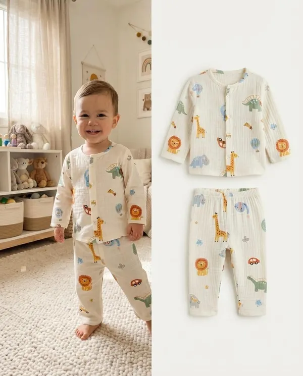 Off_White_Muslin_Relaxed_Fit_Animal_Print_Night_Suit_For_Babies