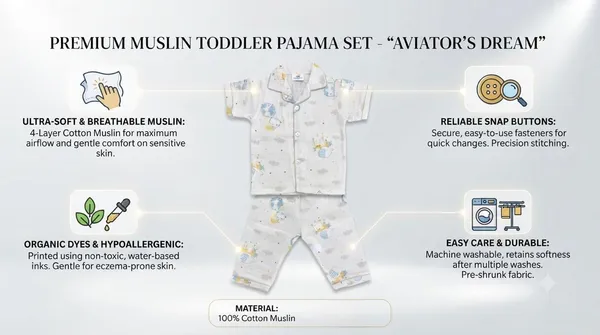 White_Muslin_Relaxed_Fit_Printed_Button_Up_Night_Suit_For_Babies
