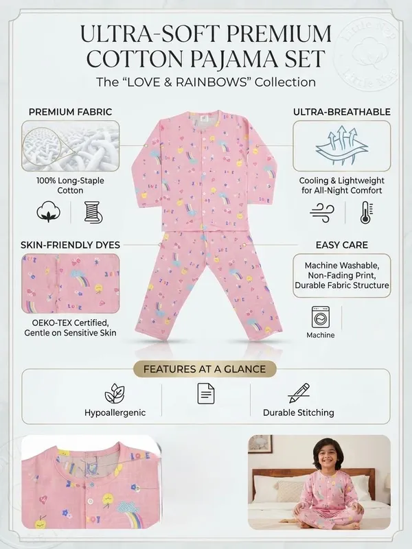 Pink_Muslin_Relaxed_Fit_Rainbow_Print_Night_Suit_For_Kids
