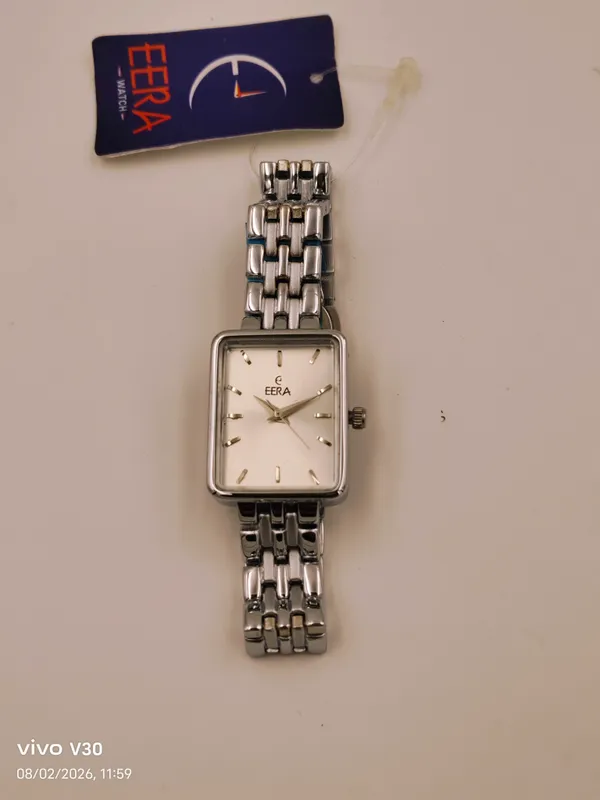 Eera_Silver_Tone_Rectangular_Analog_Watch