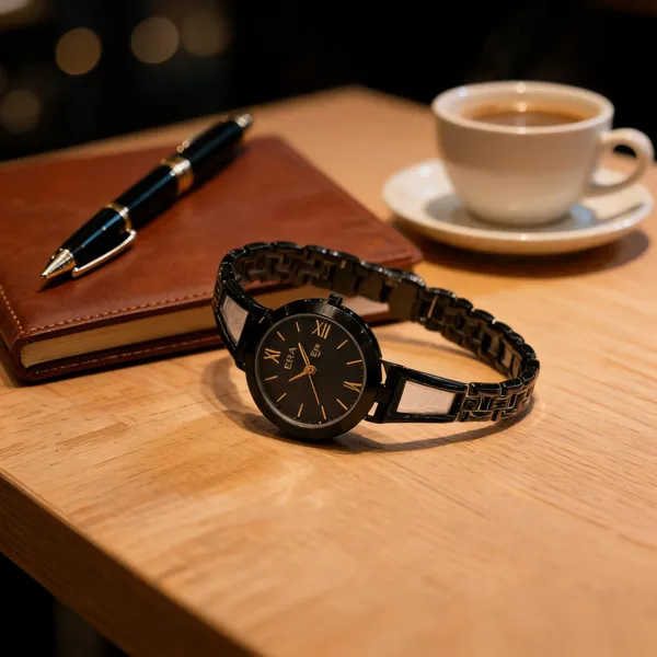 Eera_Black_Analog_Metal_Strap_Watch