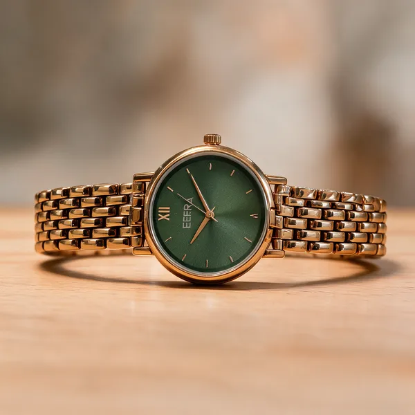 Eera_Gold_Tone_Green_Dial_Analog_Bracelet_Watch