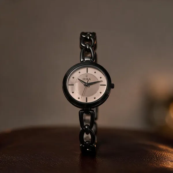 Eera_Black_Metal_Analog_Link_Watch