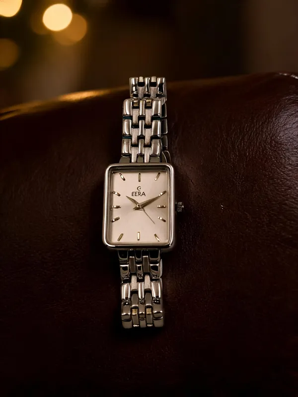 Eera_Silver_Tone_Rectangular_Analog_Watch