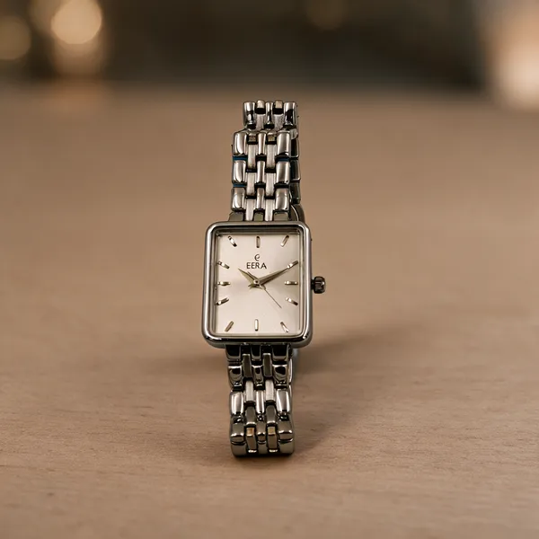 Eera_Silver_Tone_Rectangular_Analog_Watch