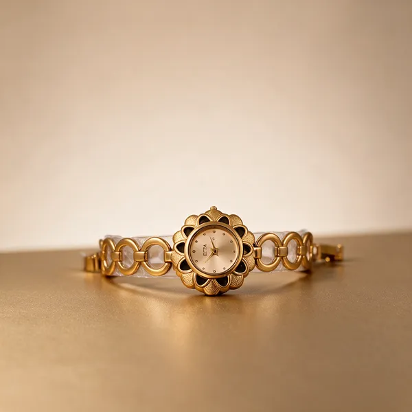 Eera_Gold_Tone_Floral_Dial_Bracelet_Watch_For_Women