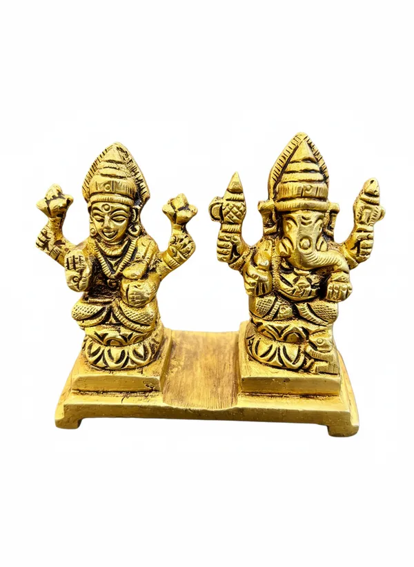 Gold_Tone_Lakshmi_Ganesha_Decorative_Idol_Set