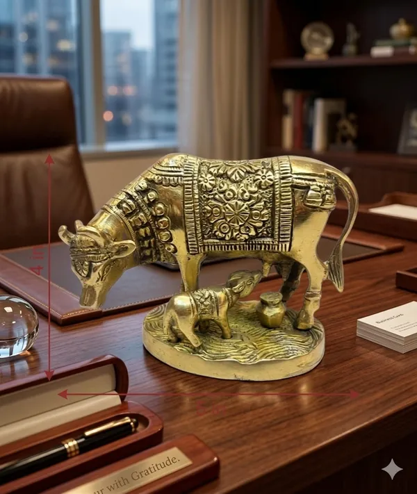 Gold_Tone_Traditional_Cow_And_Calf_Figurine_Gift_Set