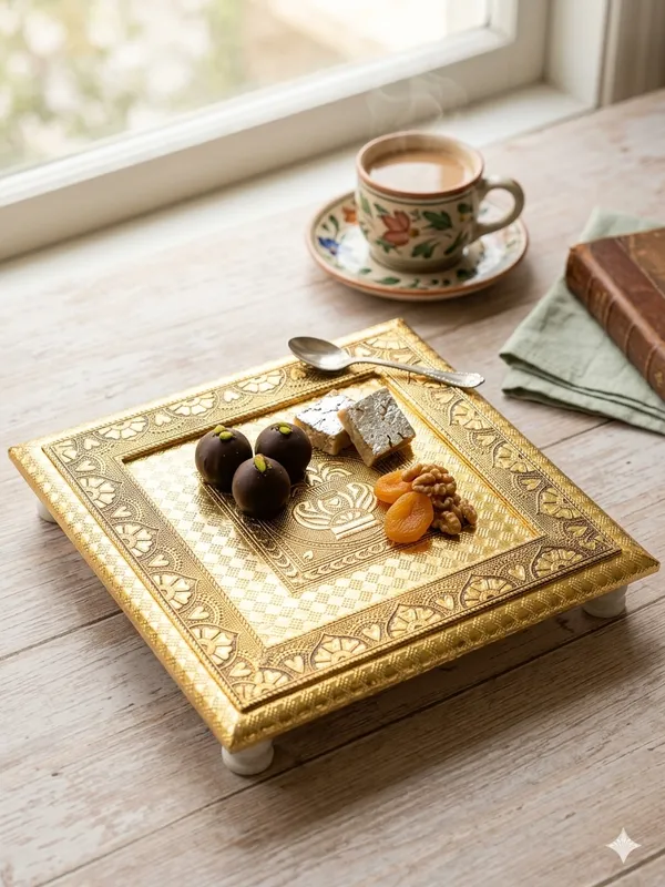 Gold_Tone_Traditional_Embossed_Pooja_Chowki