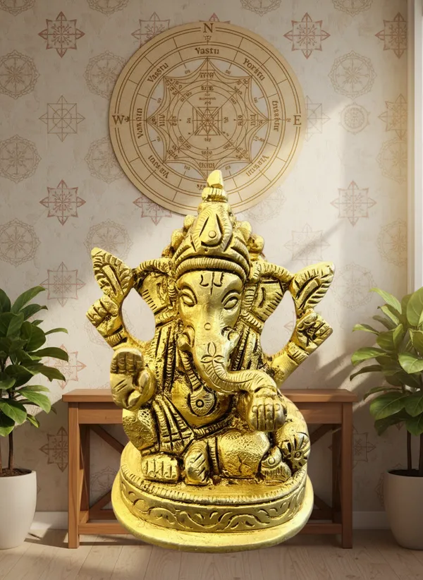 Gold_Finish_Traditional_Ganesha_Idol