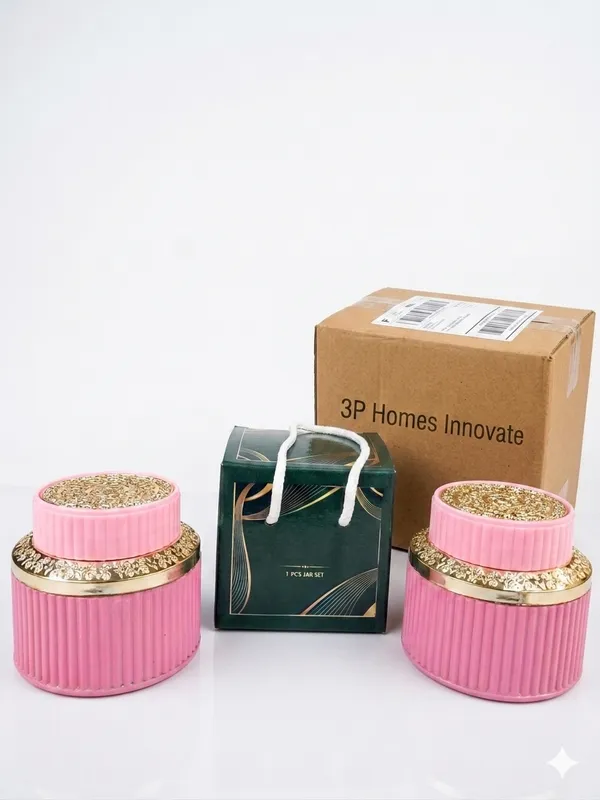 Pink_Ribbed_Decorative_Storage_Jars_Set_of_2