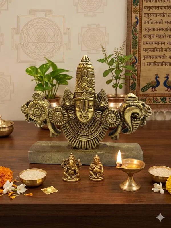 Gold_Tone_Venkateswara_Idol_with_Base