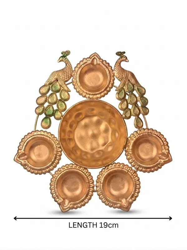 Metal_Peacock_Decorative_Diya_Set