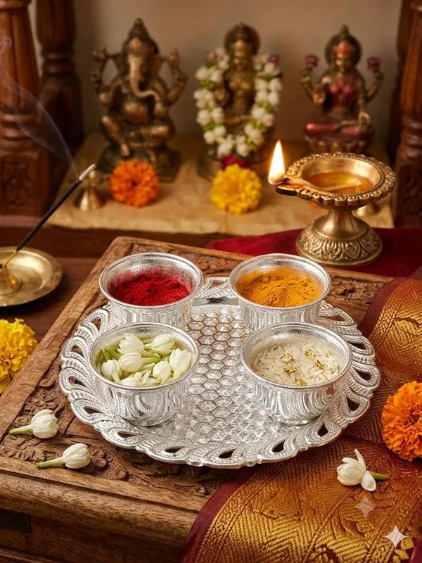 Pure_German_Silver_4_Kumkum_Platter_(Pack_of_1)