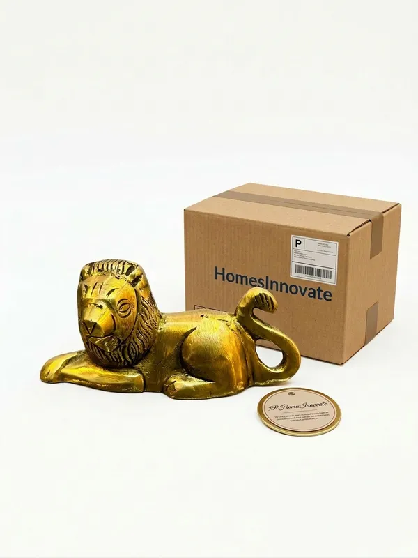 Gold_Finish_Resting_Lion_Decorative_Showpiece