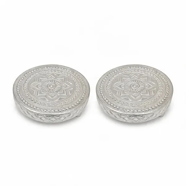 Wood_Traditional_Silver_Plated_Round_Chowki_-_Pack_of_2