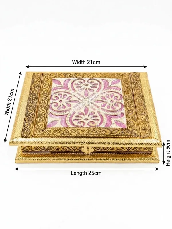 Gold-Tone_Traditional_Floral_Pattern_Decorative_Storage_Box