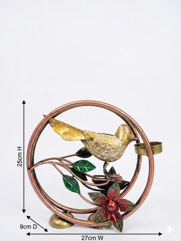 Metal_Bird_And_Floral_Decorative_Candle_Holder
