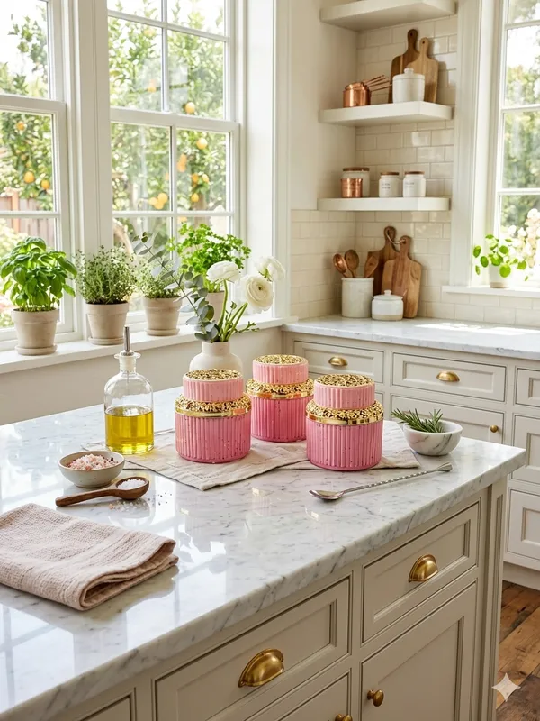 Pink_Ribbed_Decorative_Jar_Set_Of_3