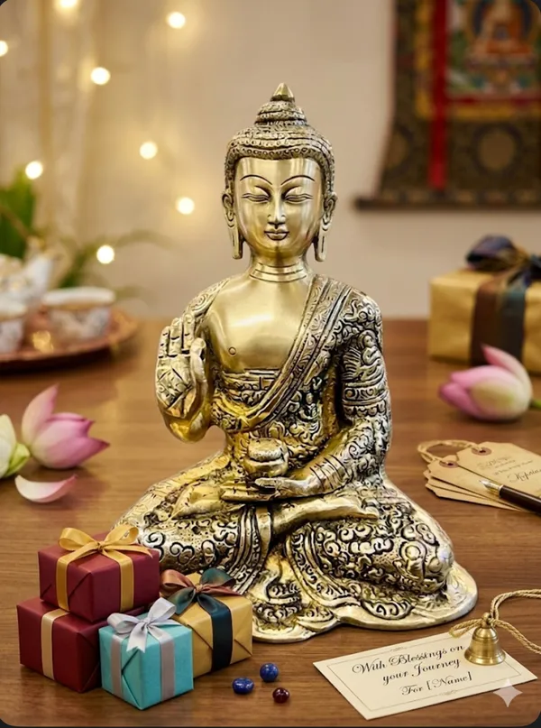 Gold_Tone_Ornate_Seated_Buddha_Figurine