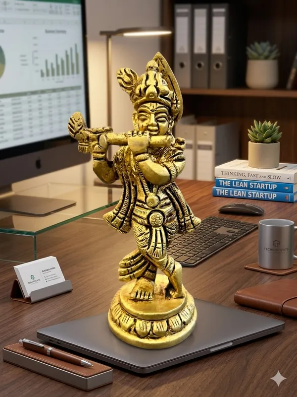 Gold_Tone_Traditional_Krishna_Decorative_Figurine