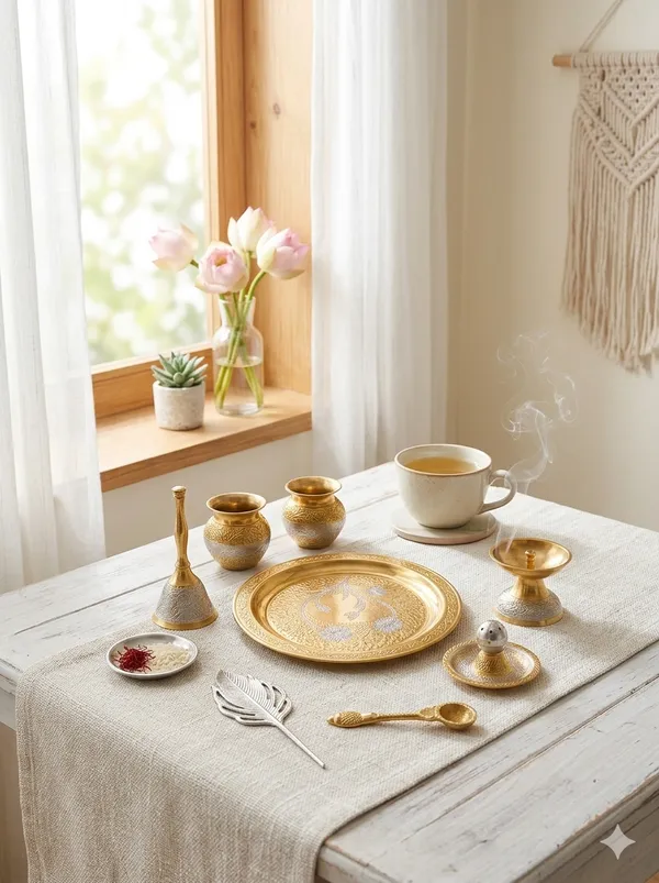 Gold-Toned_Traditional_Pooja_Thali_Set