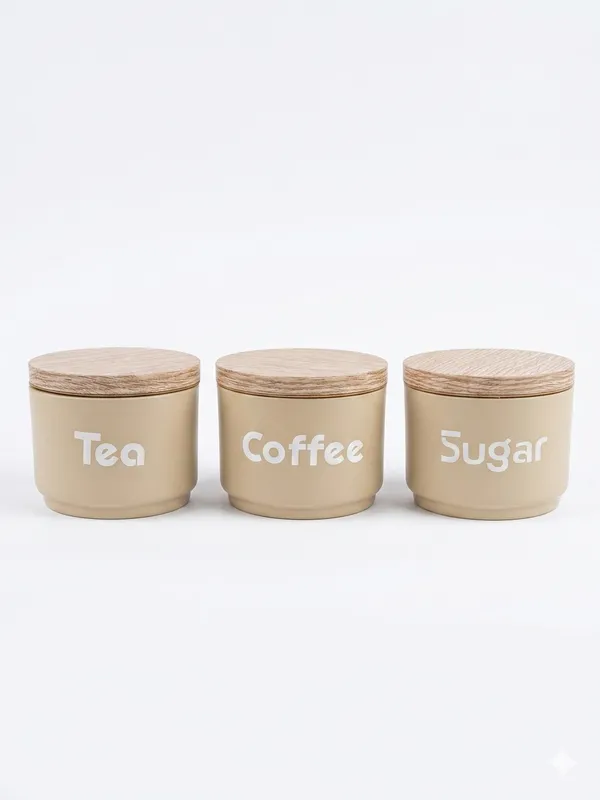 Beige_Tea_Coffee_Sugar_Container_Set_With_Wood-Effect_Lids
