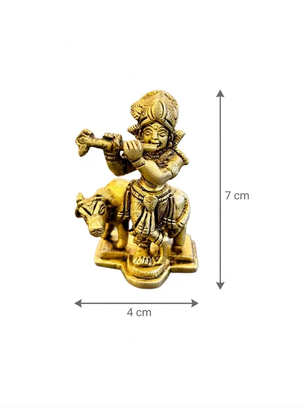 Gold_Tone_Krishna_With_Cow_Decorative_Figurine