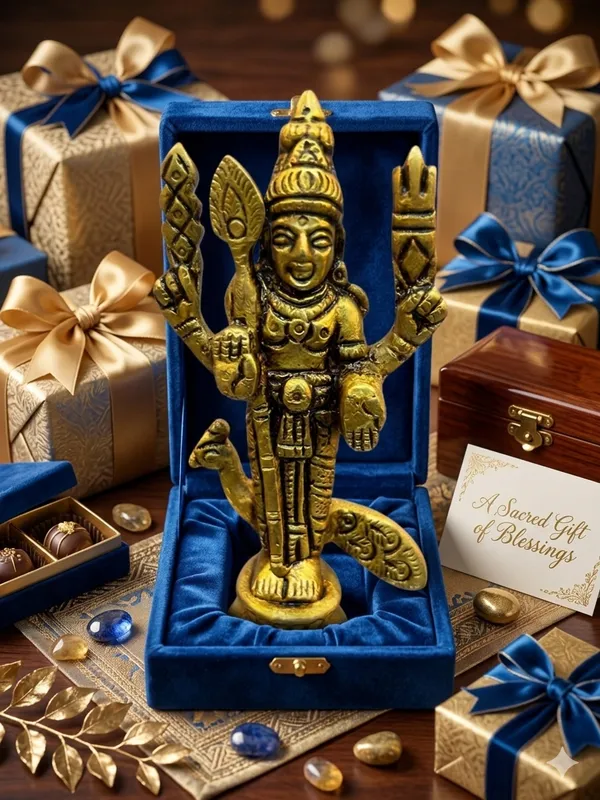 Gold_Finish_Hindu_Deity_Statue_with_Ornate_Pedestal