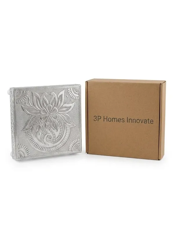 Silver_Traditional_Floral_Embossed_Decorative_Chowki