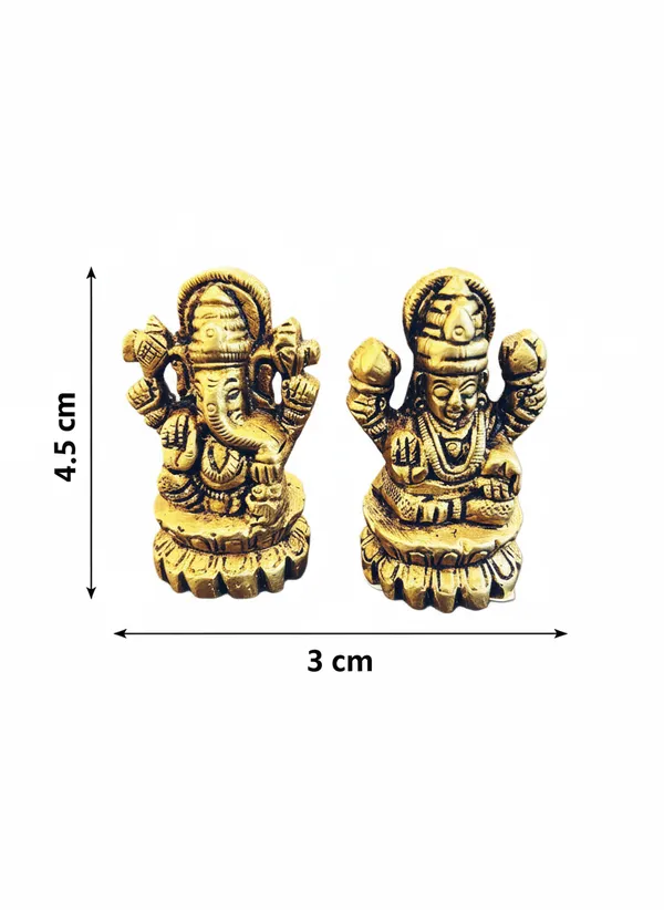 Gold_Tone_Religious_Ganesh_Lakshmi_Idol_Set