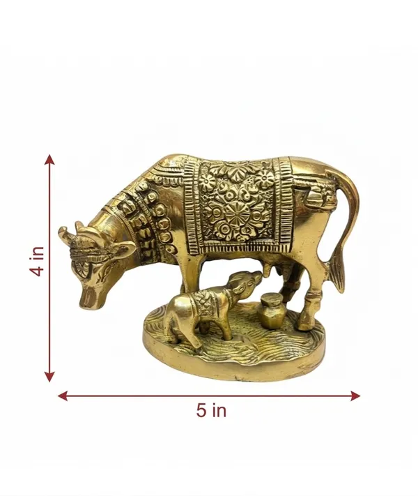 Gold_Tone_Traditional_Cow_And_Calf_Figurine_Gift_Set