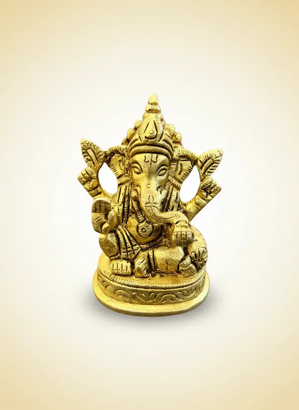 Gold_Finish_Traditional_Ganesha_Idol