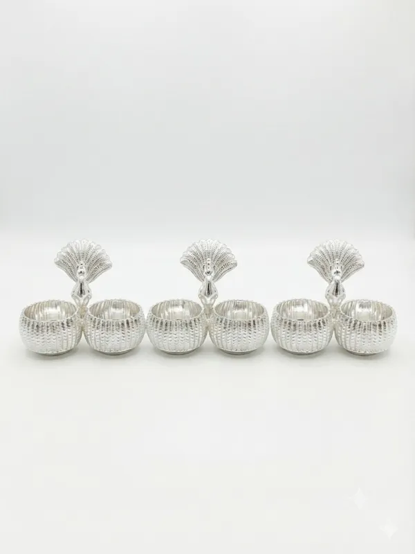 Peacock_Kumkum_Holder_(Pack_of_3)_-_Pure_German_Silver