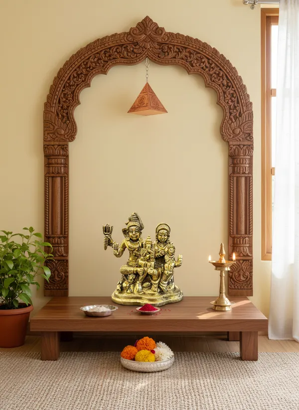 Gold_Tone_Shiva_Parivar_Idol_With_Presentation_Box