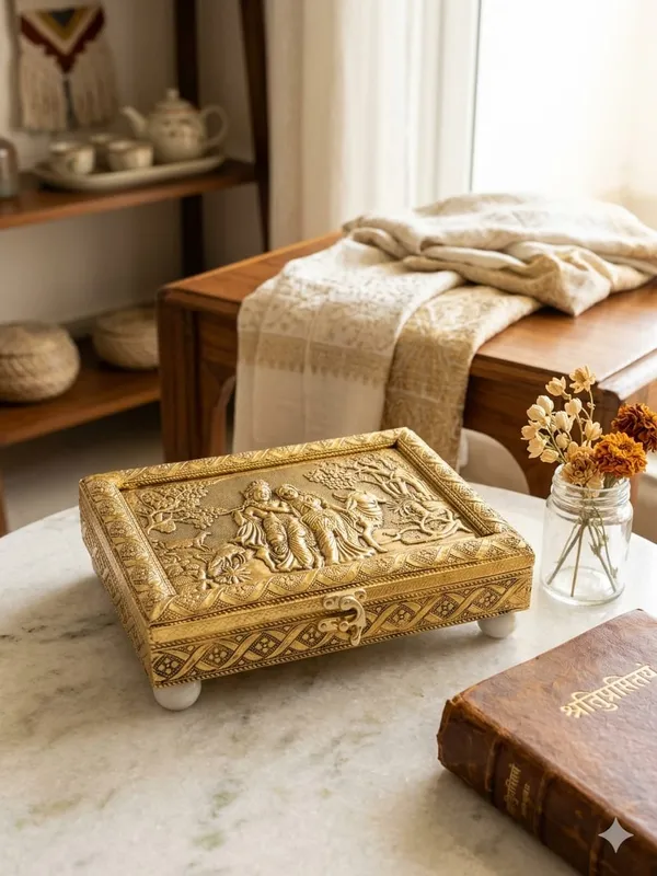 Gold_Traditional_Radha_Krishna_Embossed_Decorative_Box
