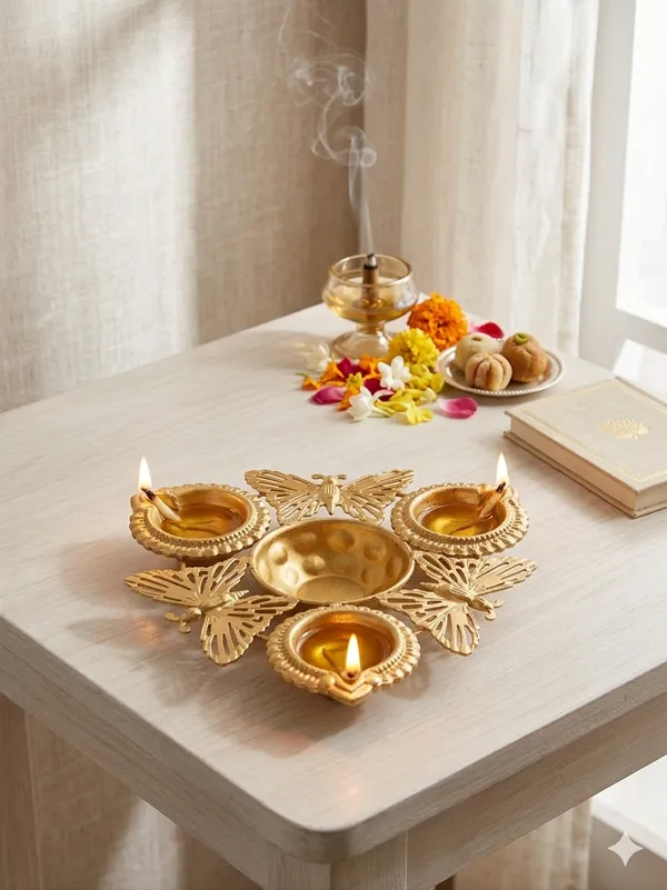 Gold-Tone_Butterfly_Design_Decorative_Diya_Holder