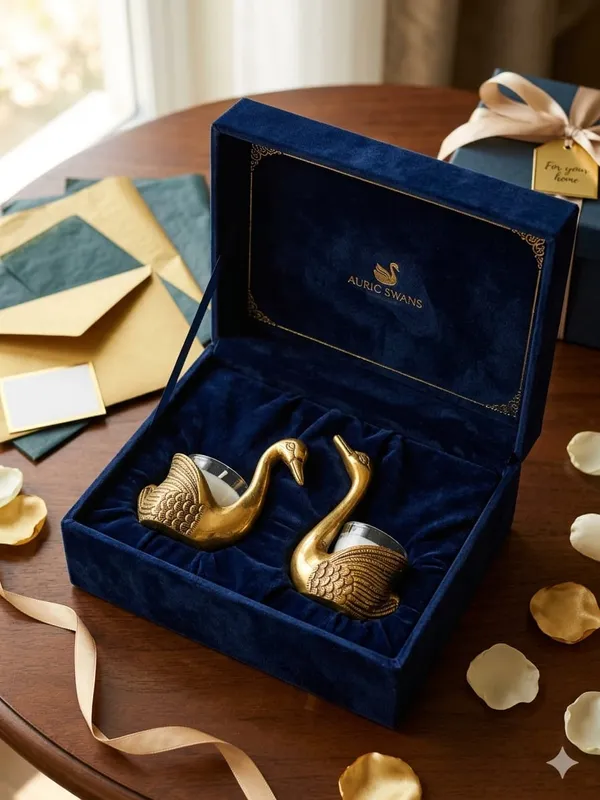 Brass_Swan_Design_Candle_Holder_with_Glass_Votive