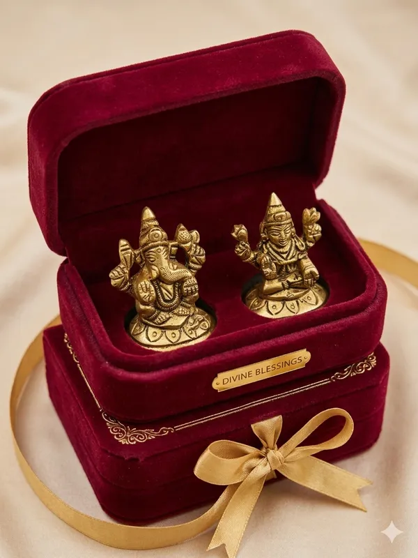 Gold-Tone_Lakshmi_Ganesh_Decorative_Idol_Set