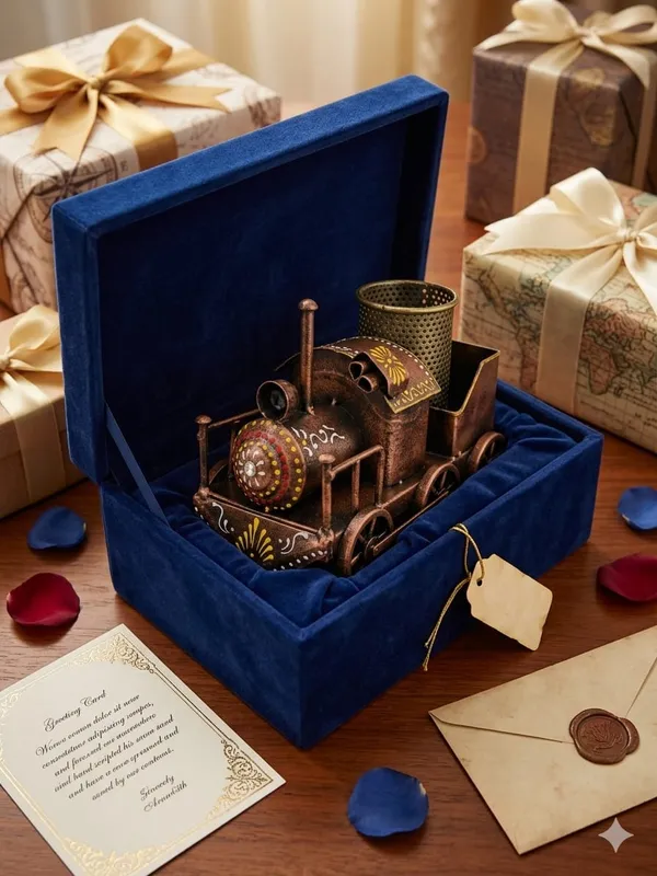 Metal_Train_Design_Pen_Holder